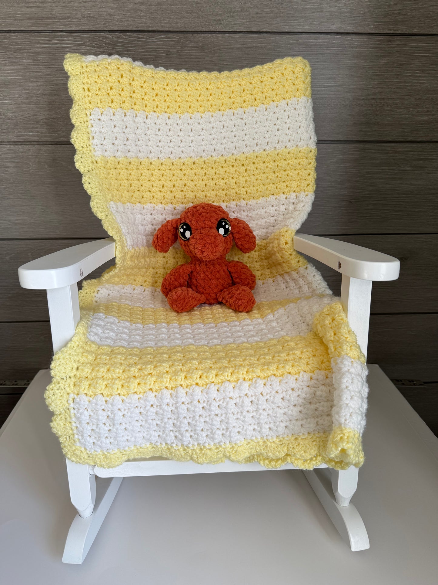 Sweet Dreams Gift Set - Yellow Blanket with Orange Dog