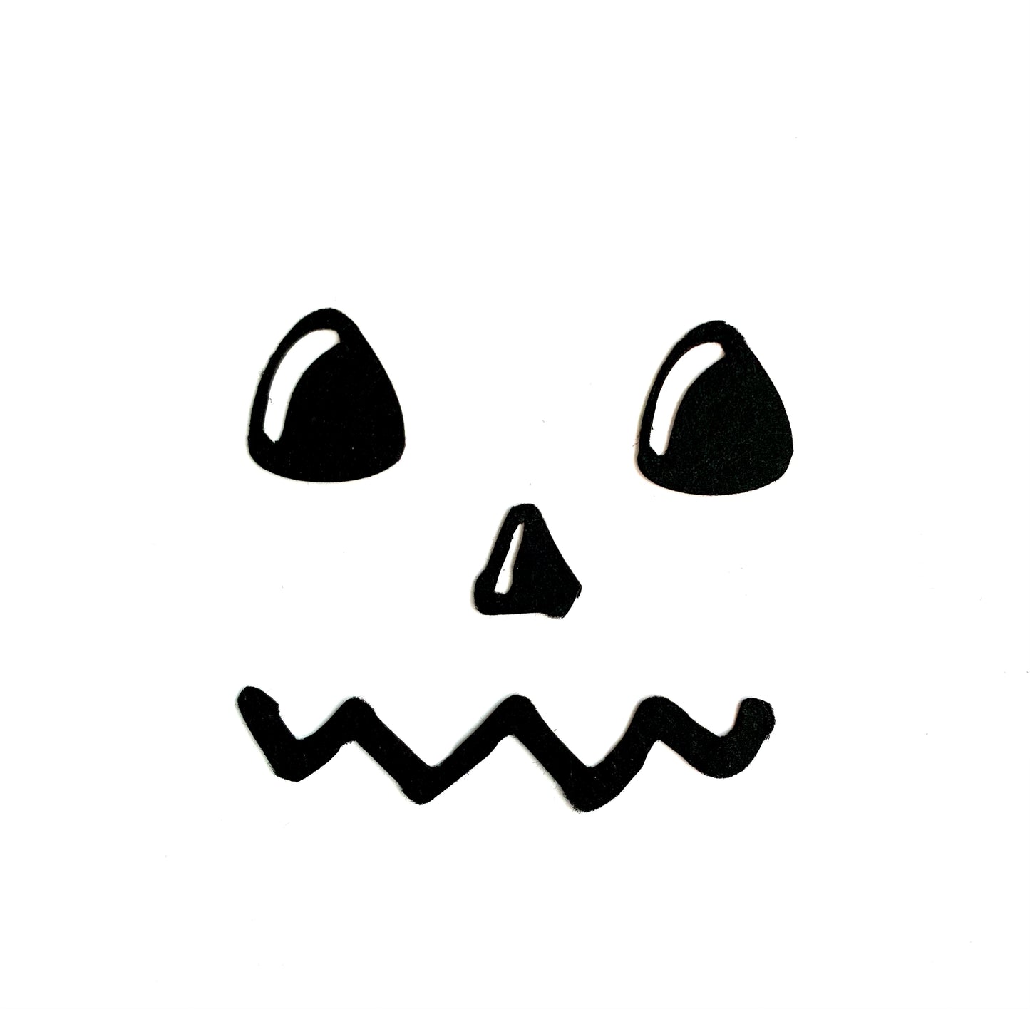 Felt pumpkin face