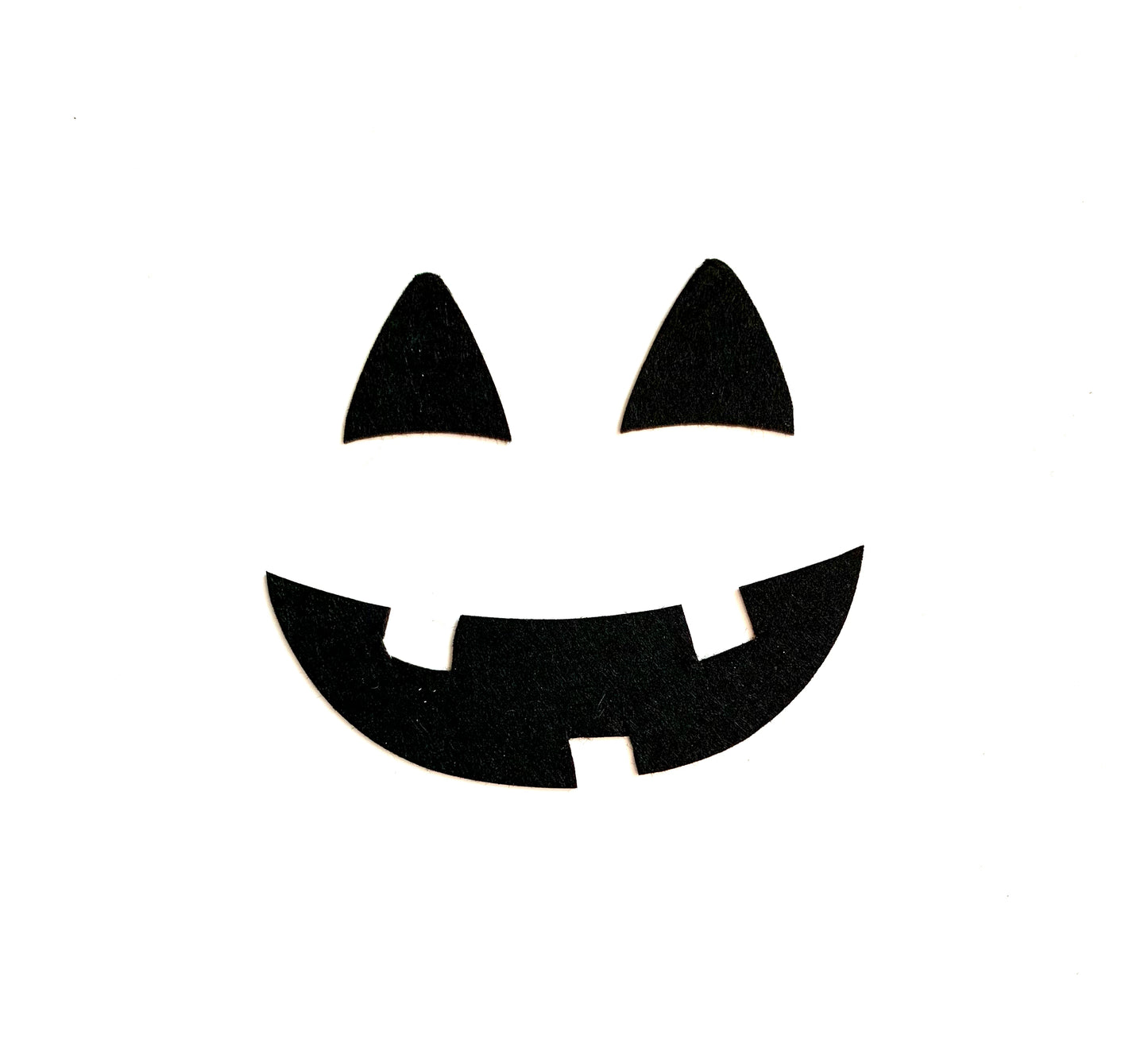 Felt pumpkin face