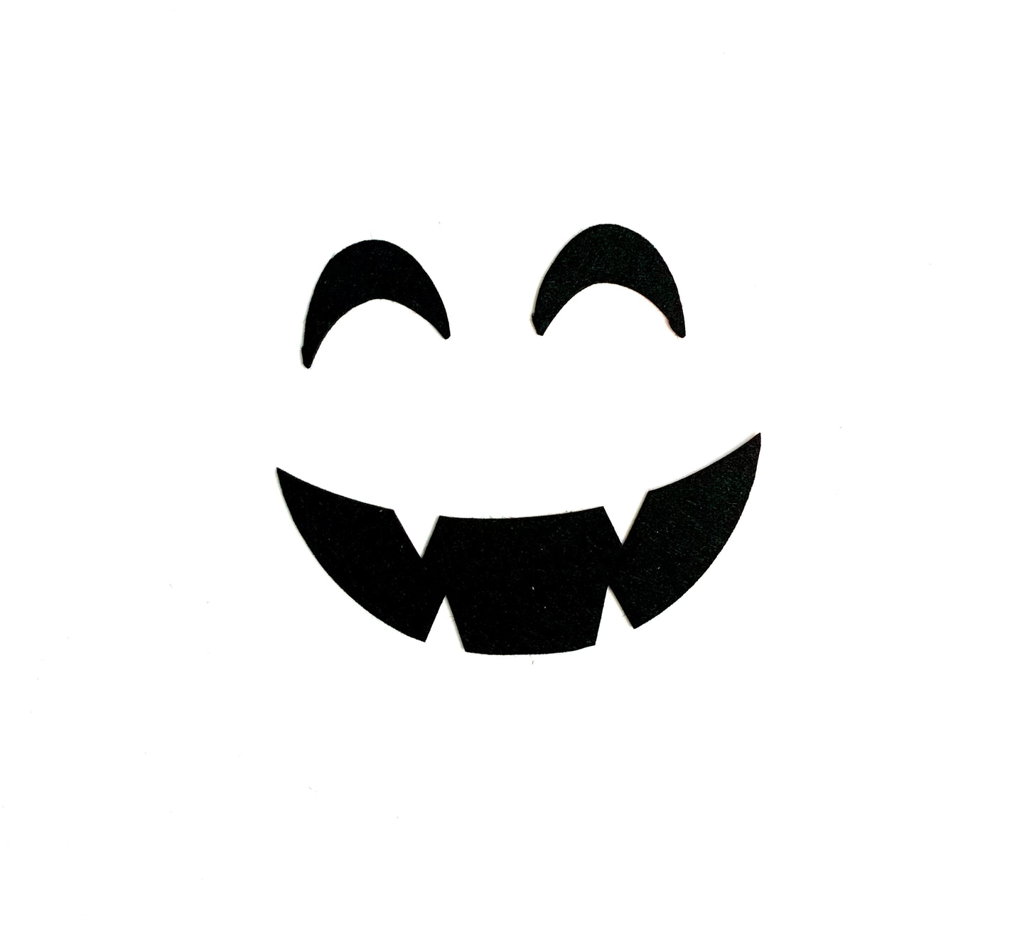 Felt pumpkin face