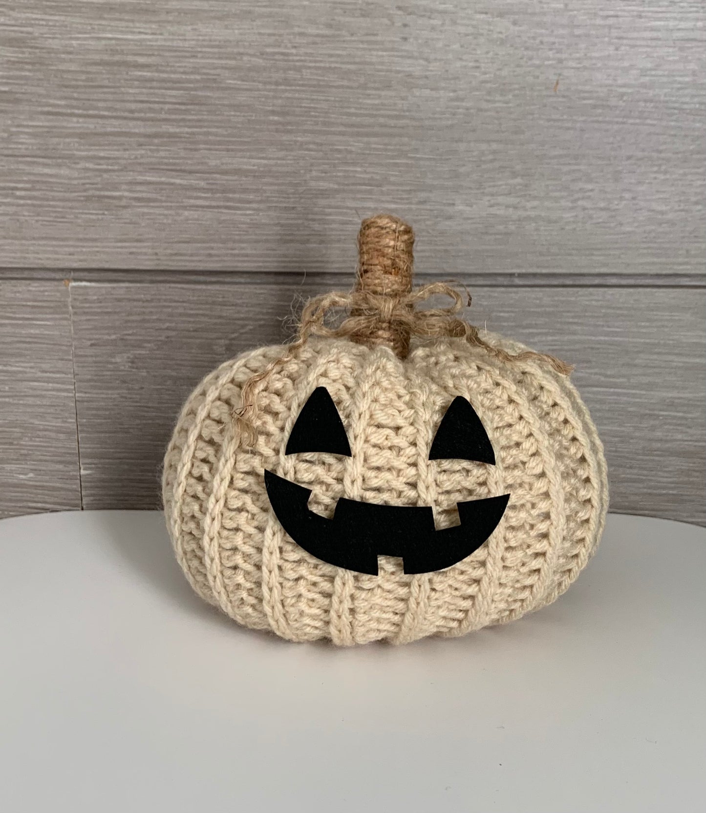 Felt pumpkin face