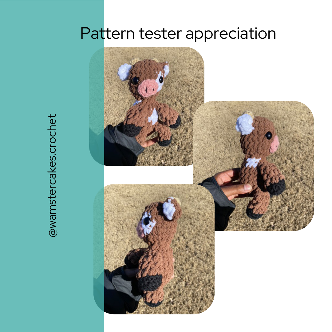 Belle the Cow printable crochet pattern