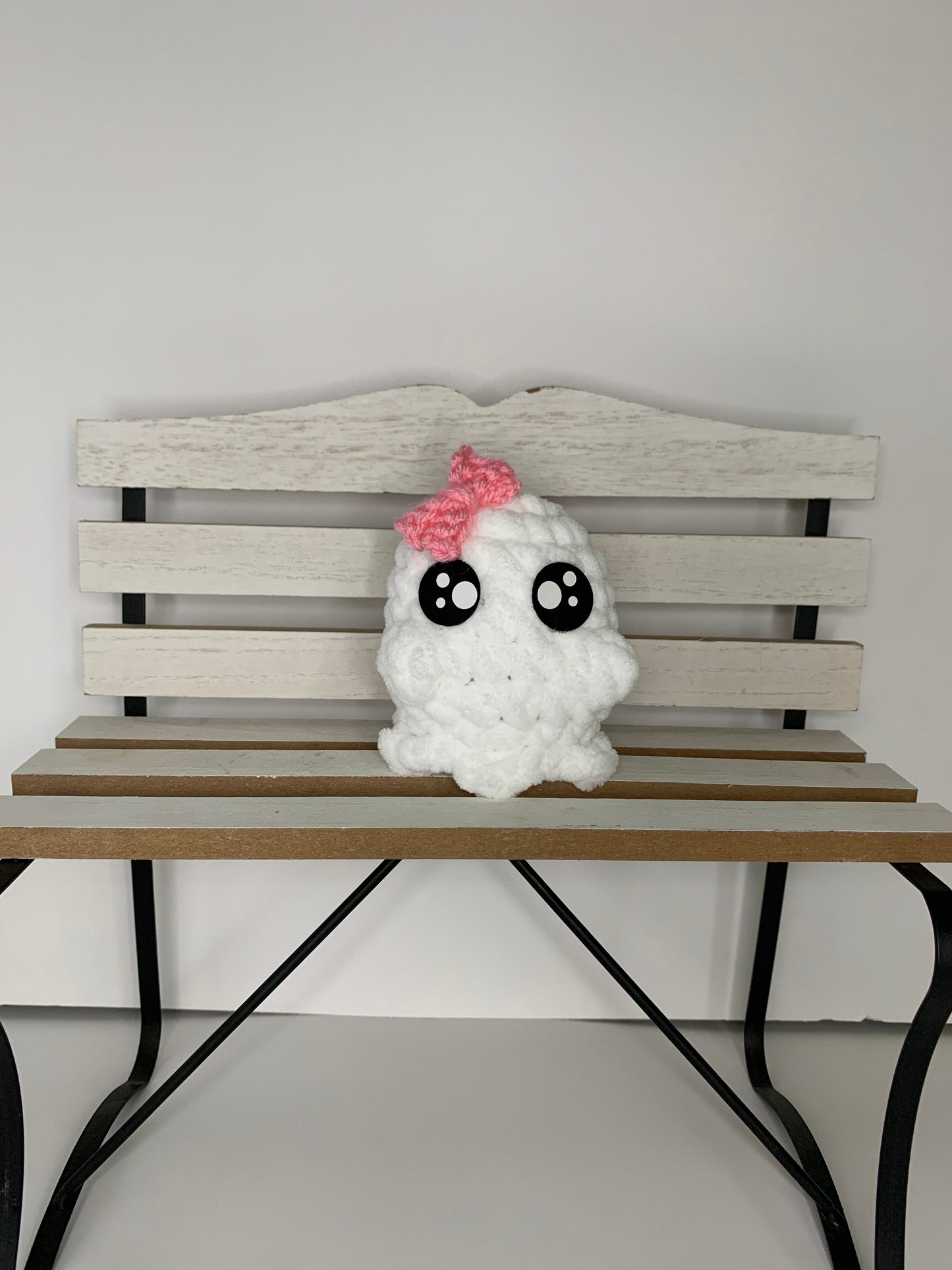 Whisper the Ghost with pink bow