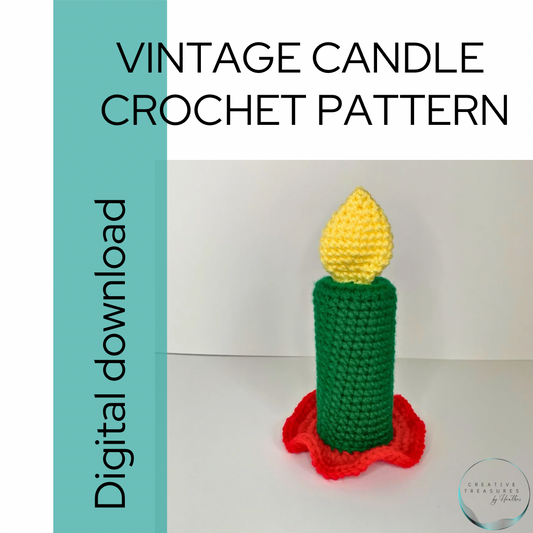Vintage Candle printable crochet pattern