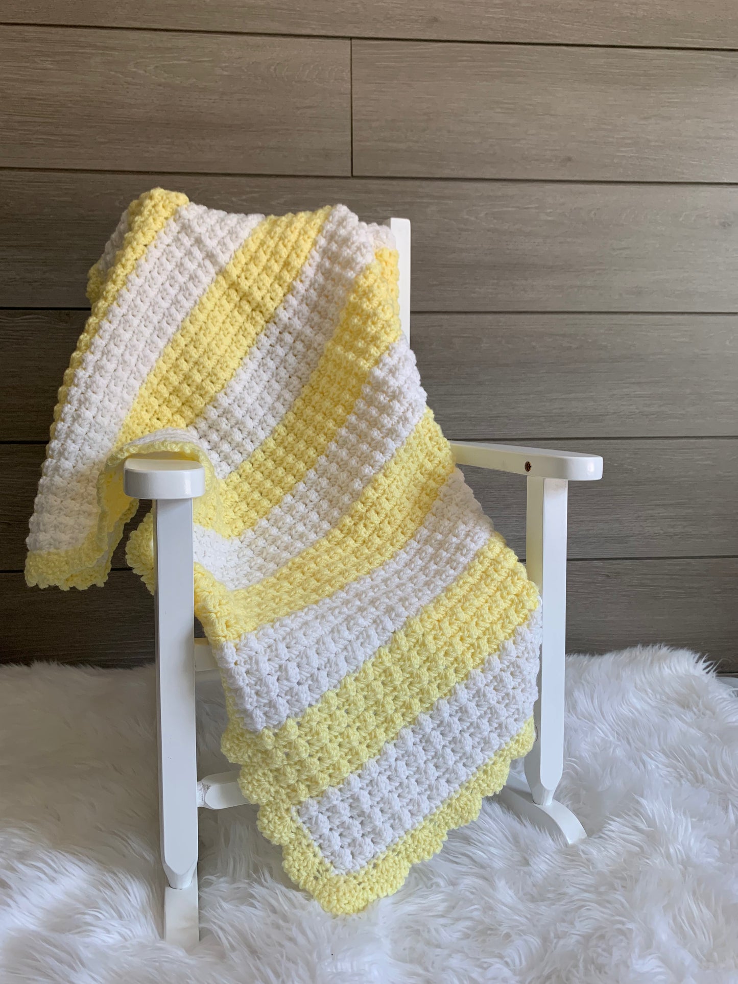 Yellow baby blanket