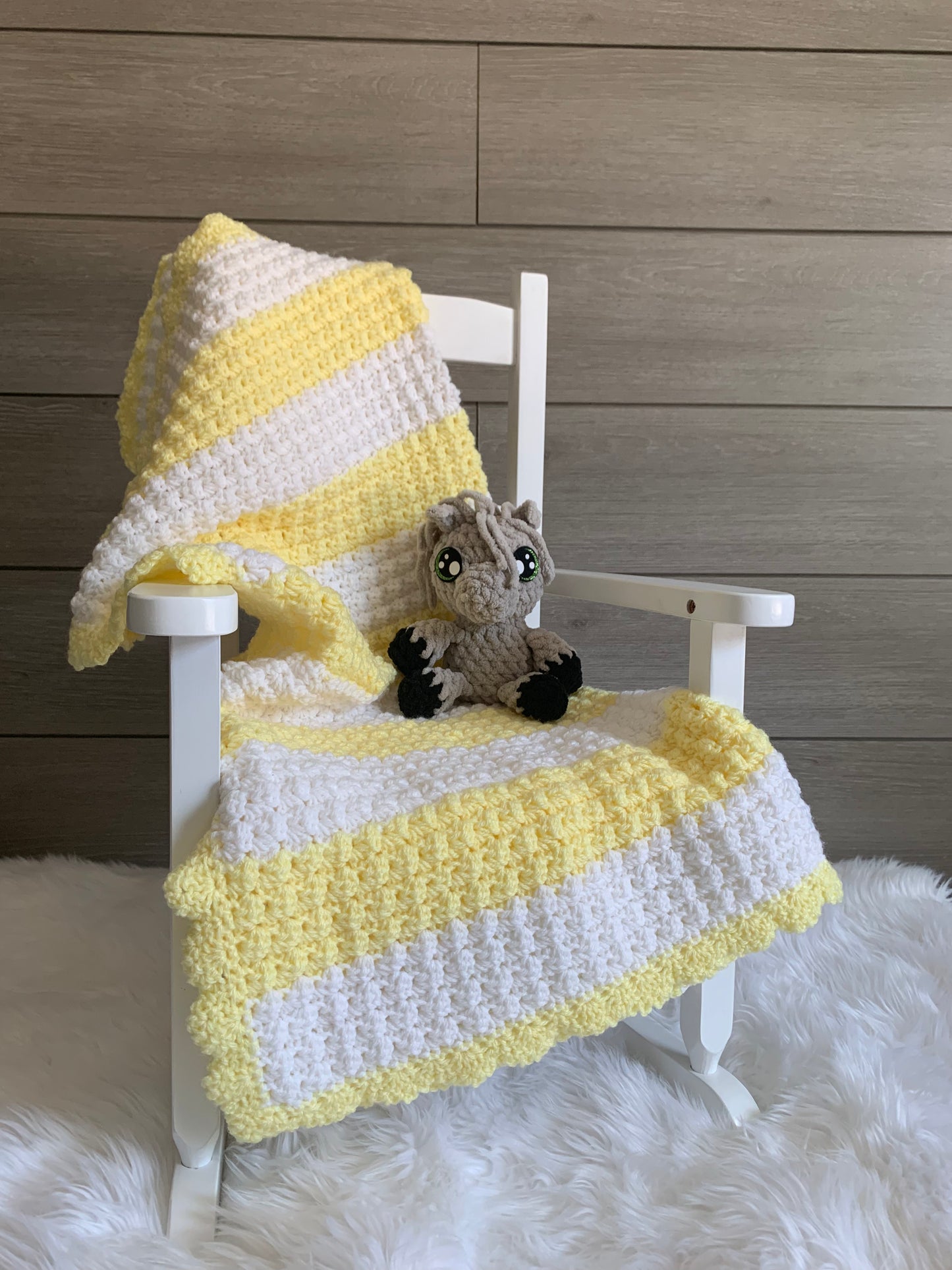 Yellow baby blanket