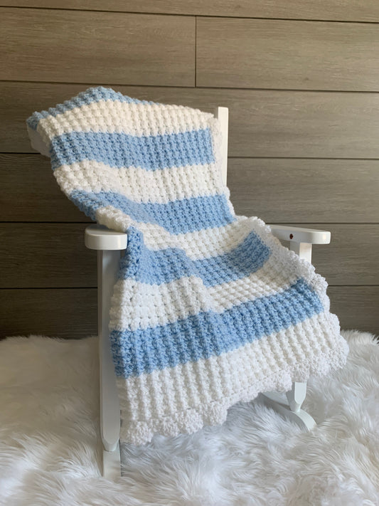 Blue baby blanket
