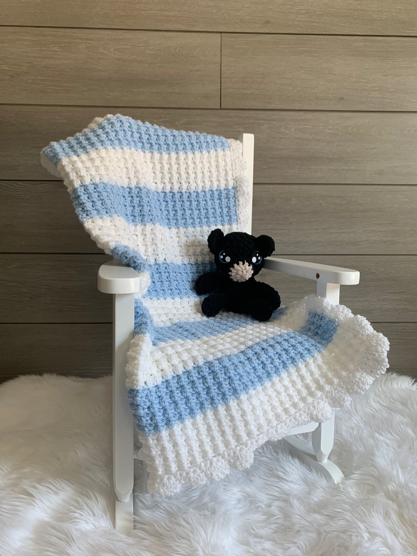 Blue baby blanket