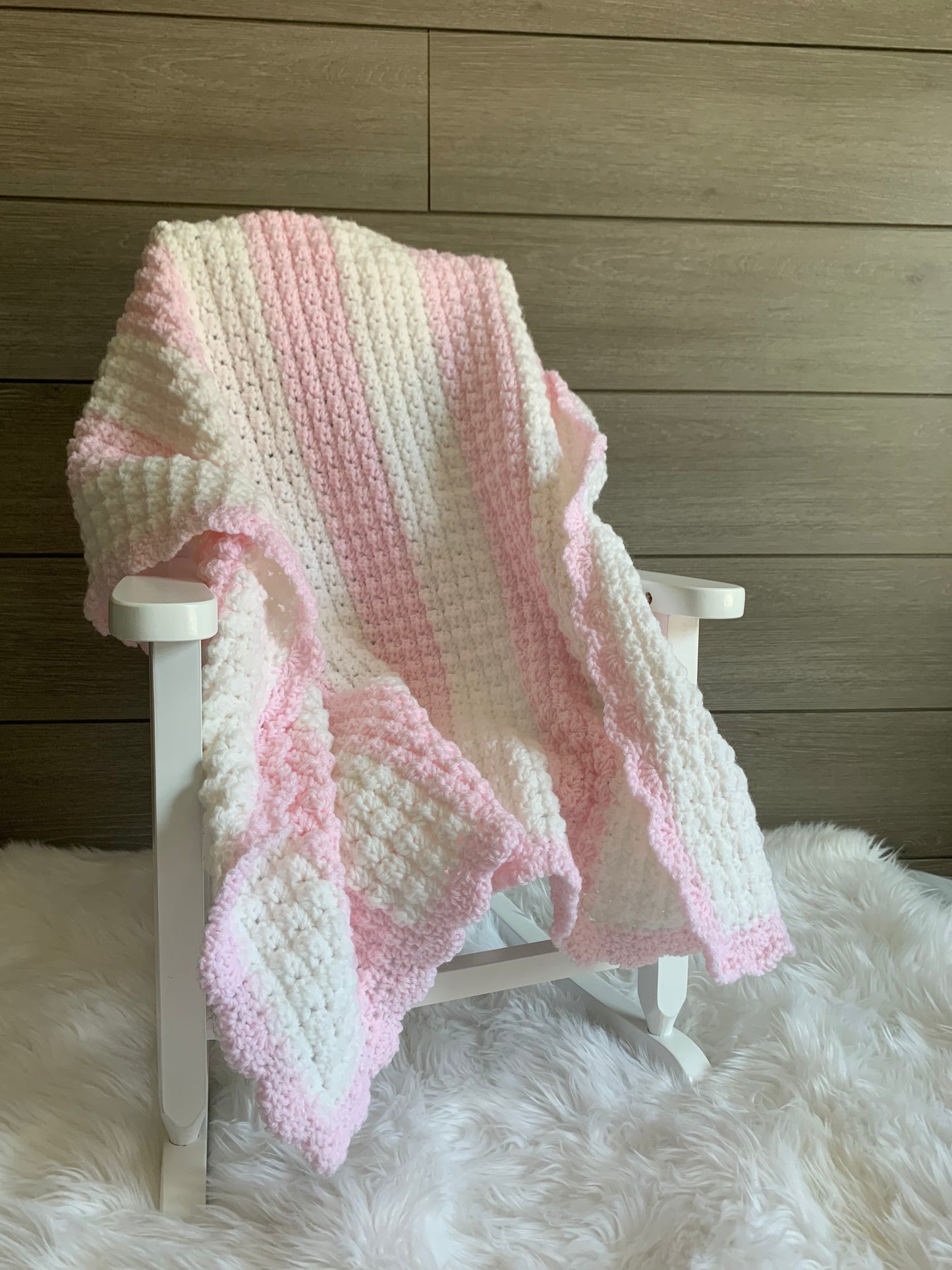 Pink baby blanket