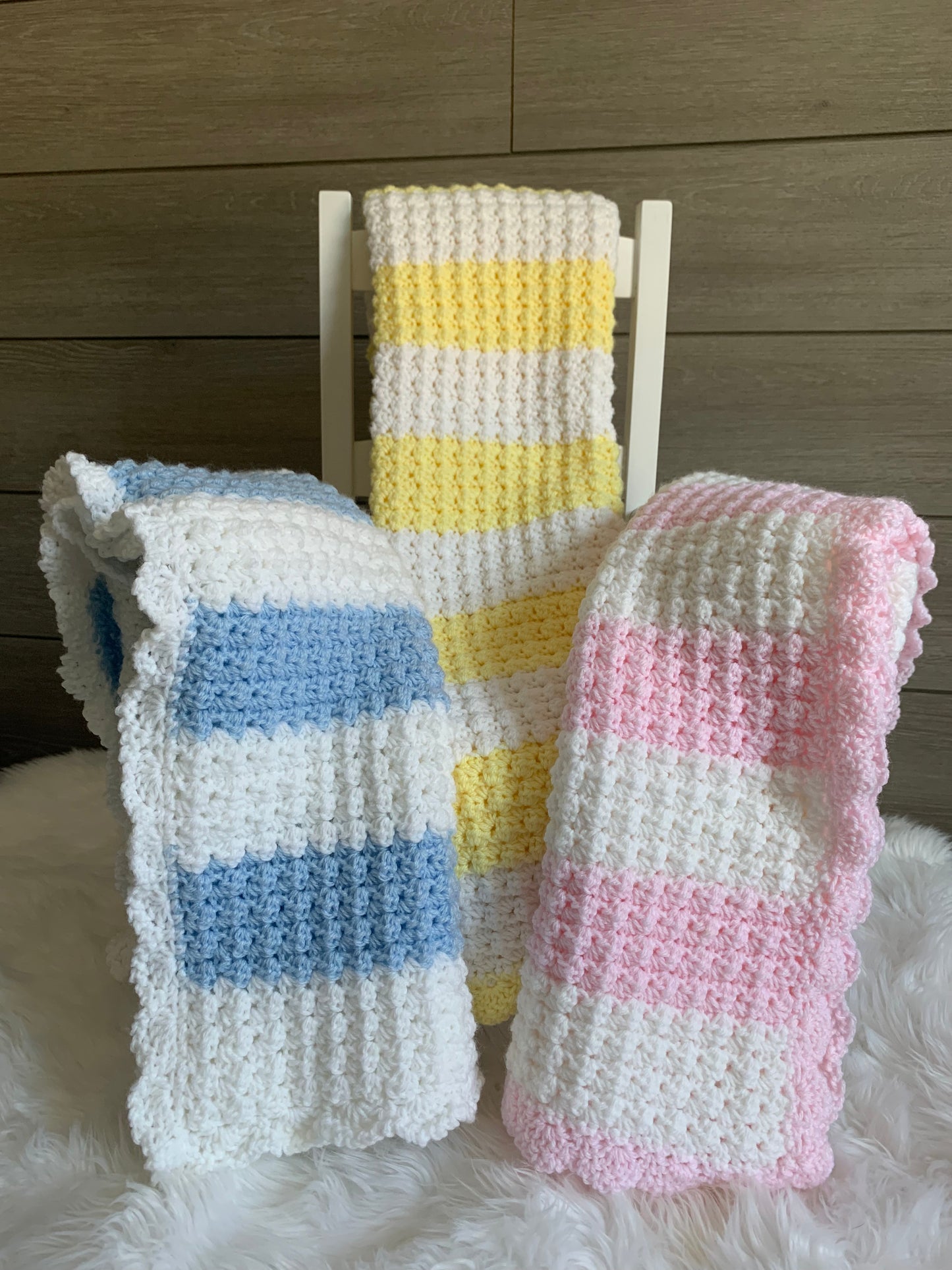 Blue baby blanket