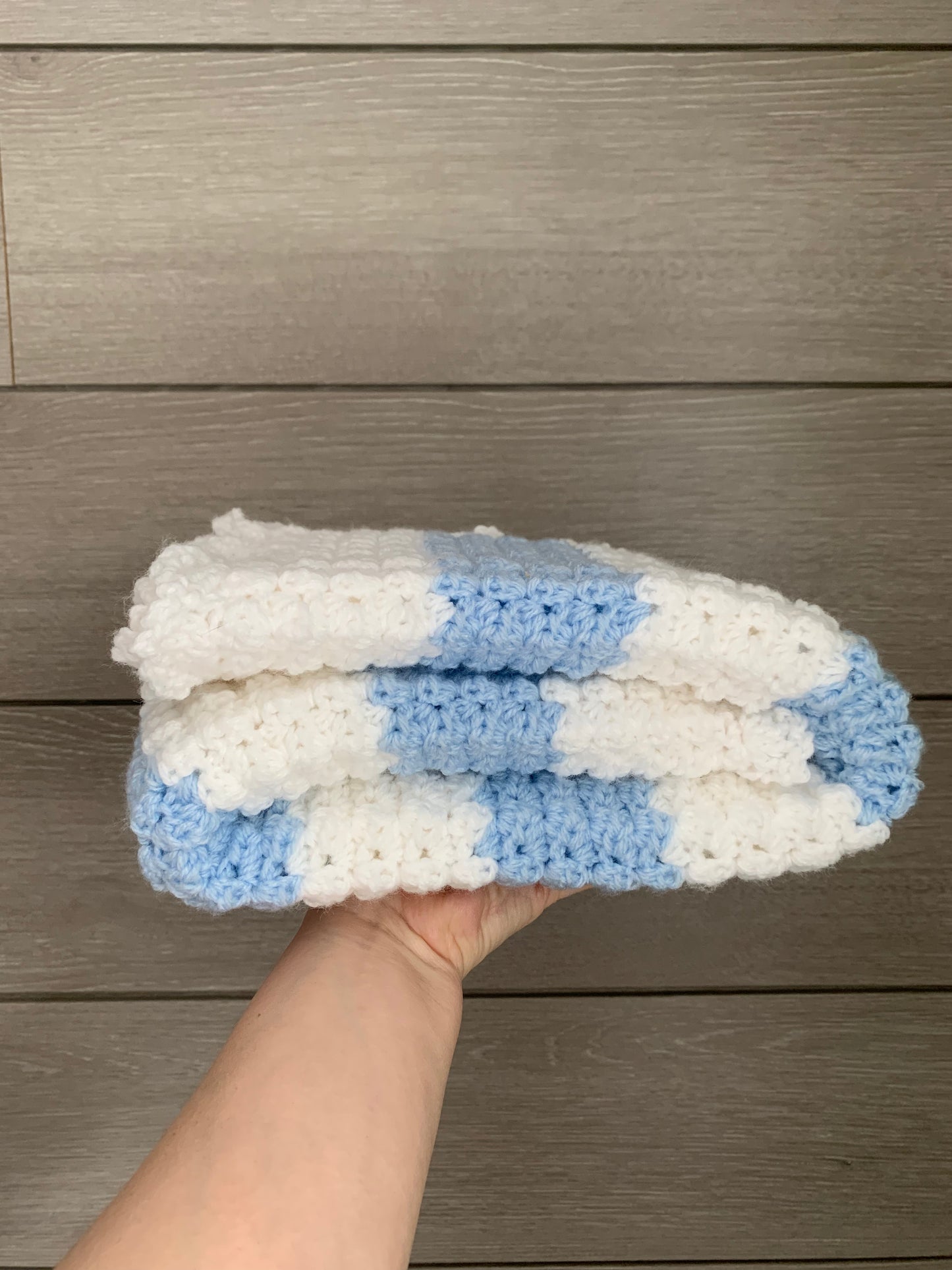 Blue baby blanket