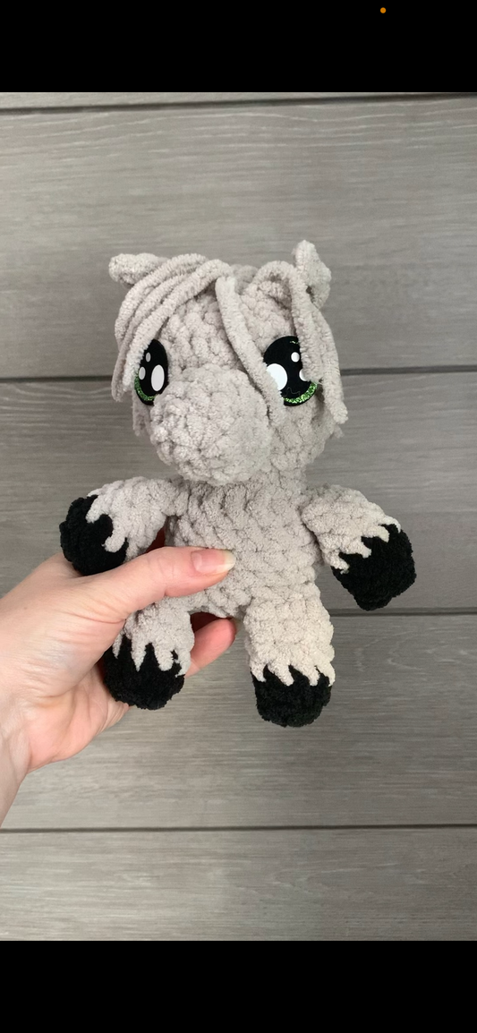 Sweet Dreams Gift Set - Yellow Blanket with Gray Horse