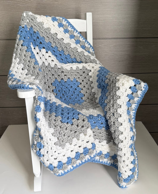 Granny Square Baby Blanket, Baby Blanket, Crib Blanket, Small Blanket, Car seat Blanket, Stroller Blanket, Blanket, Blanket Gift, Receiving Blanket, Swaddle Blanket