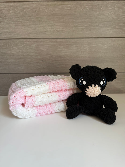 Sweet Dreams Gift Set - Pink Blanket with Bear