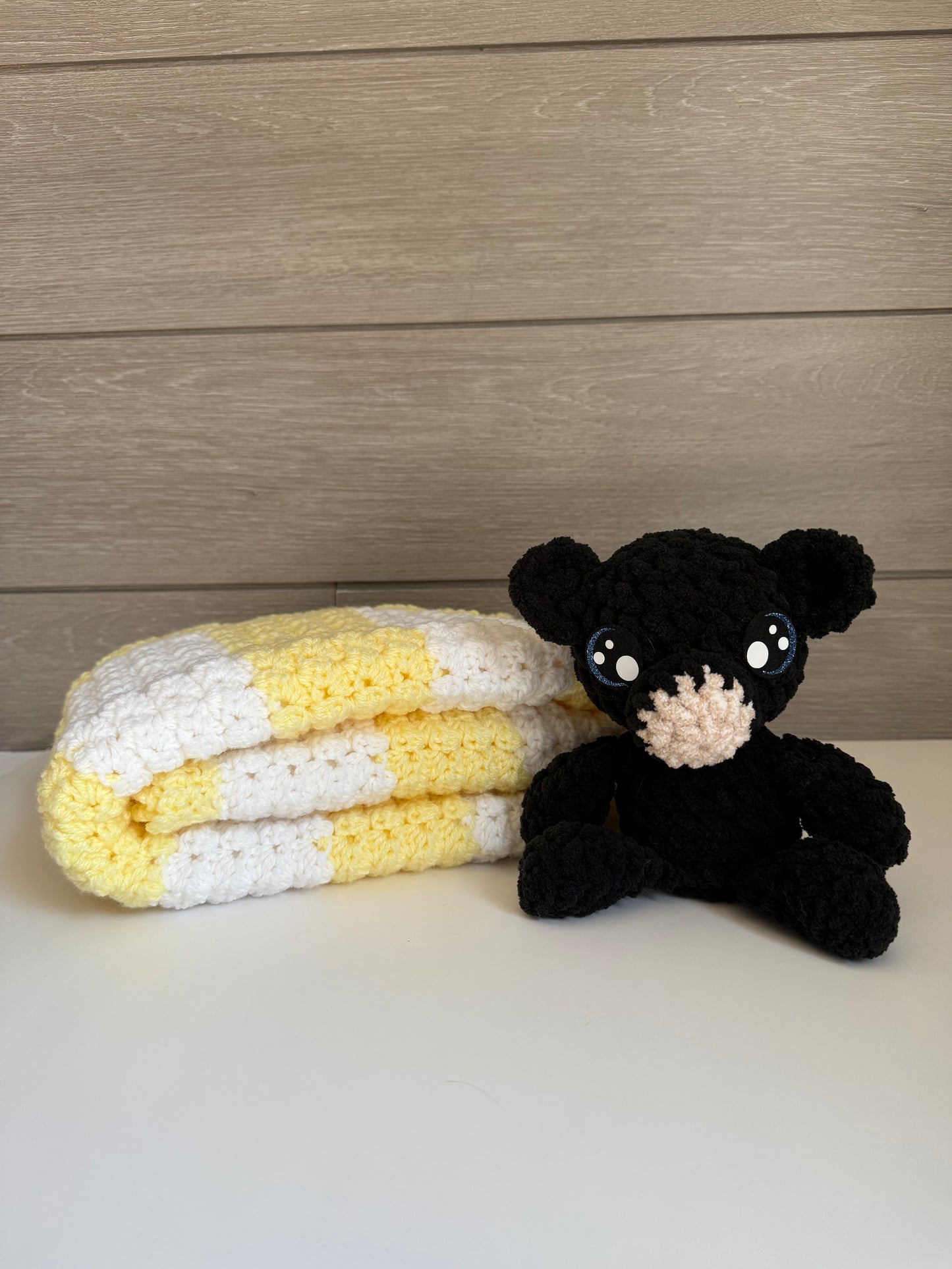 Sweet Dreams Gift Set - Yellow Blanket with Bear