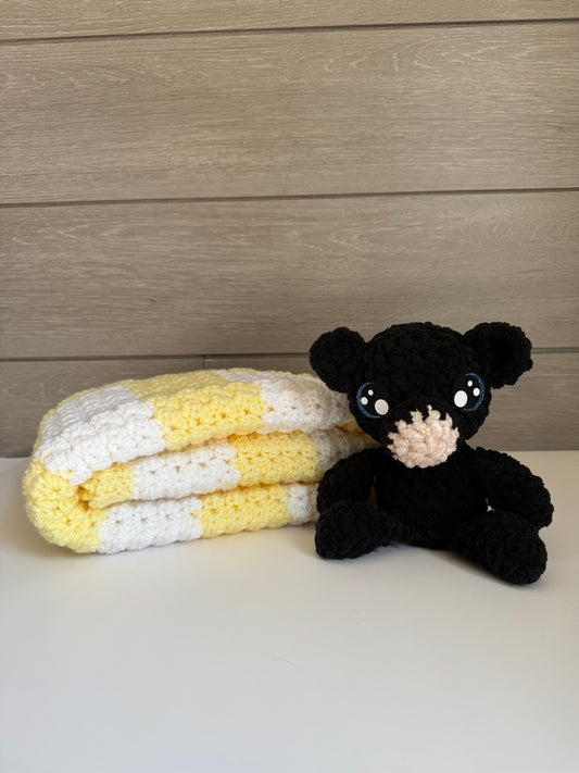 Sweet Dreams Gift Set - Yellow Blanket with Bear