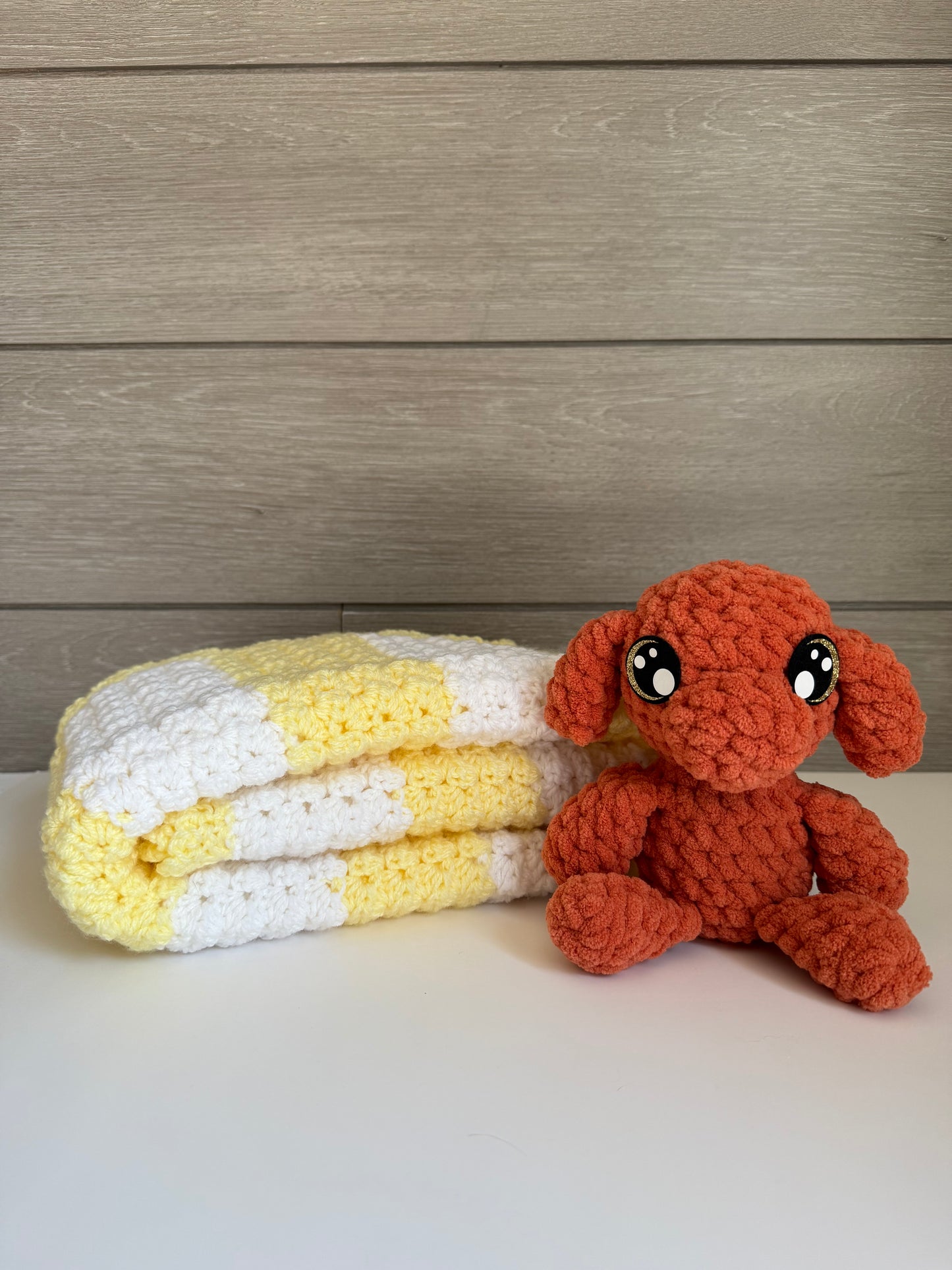 Sweet Dreams Gift Set - Yellow Blanket with Orange Dog