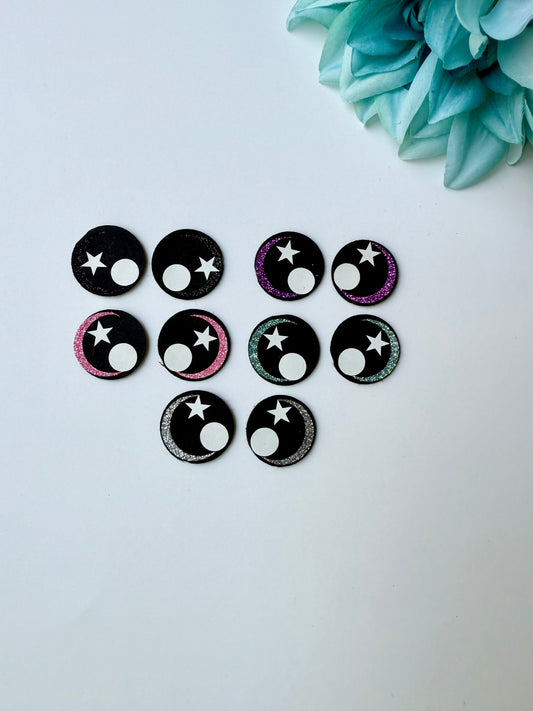 25 mm/1 inch - Basic Glitter Felt Eyes (5 pack)