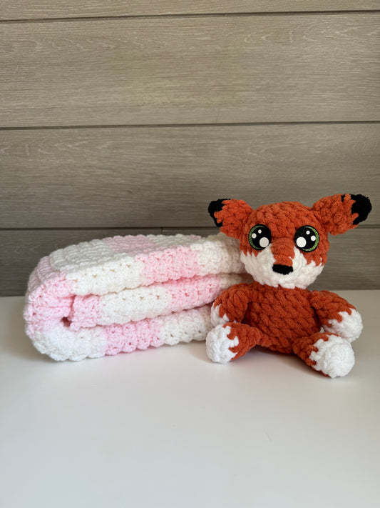 Sweet Dreams Gift Set - Pink Blanket with Fox