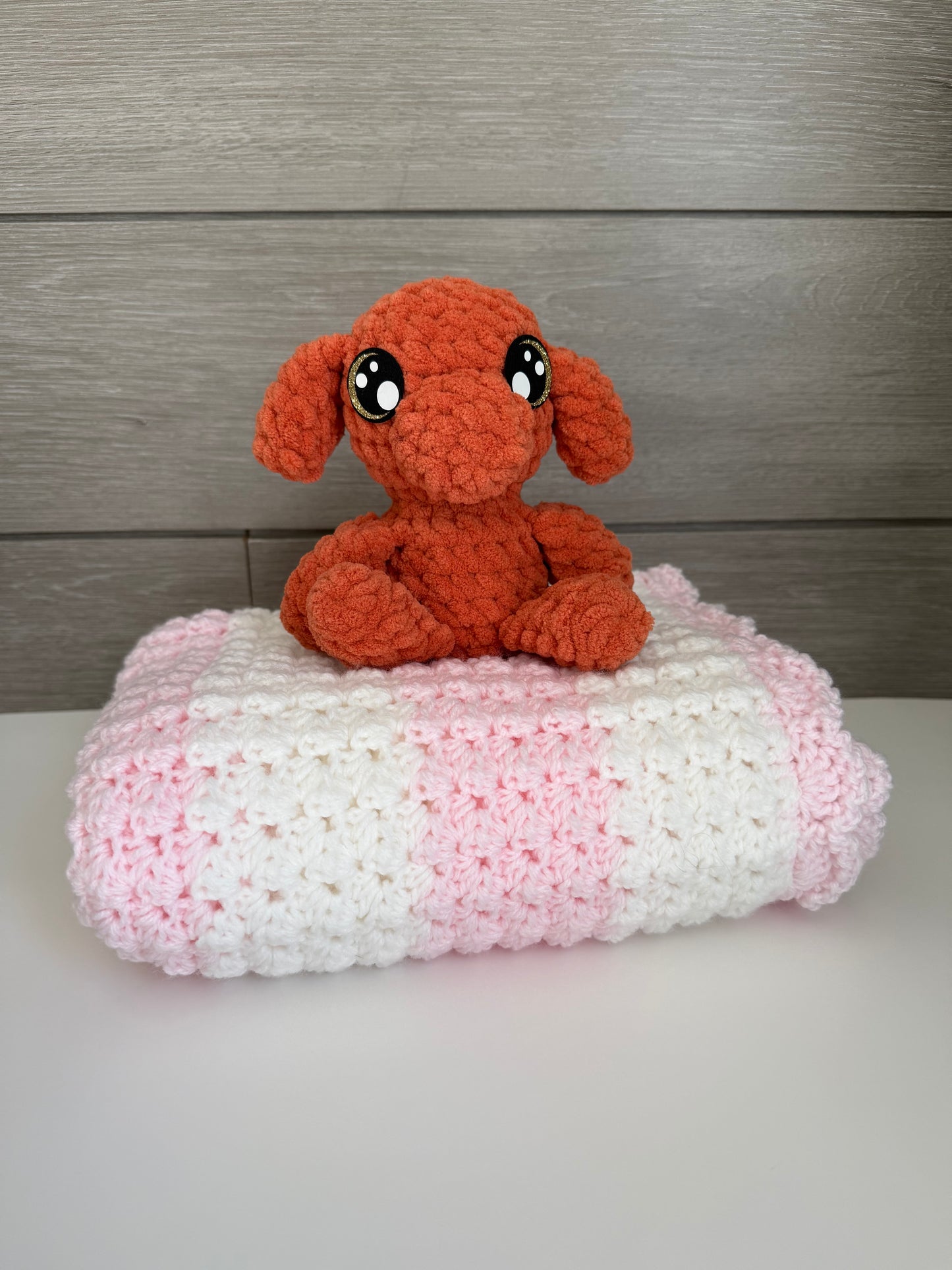 Sweet Dreams Gift Set - Pink Blanket with Orange Dog