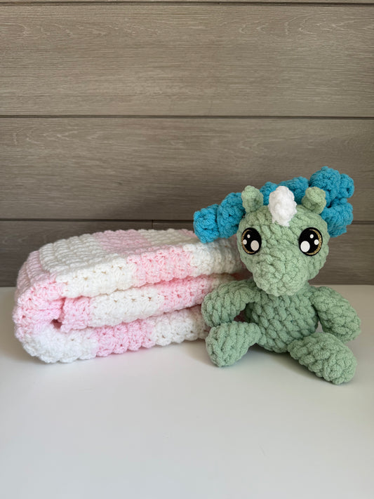 Sweet Dreams Gift Set - Pink Blanket with Unicorn