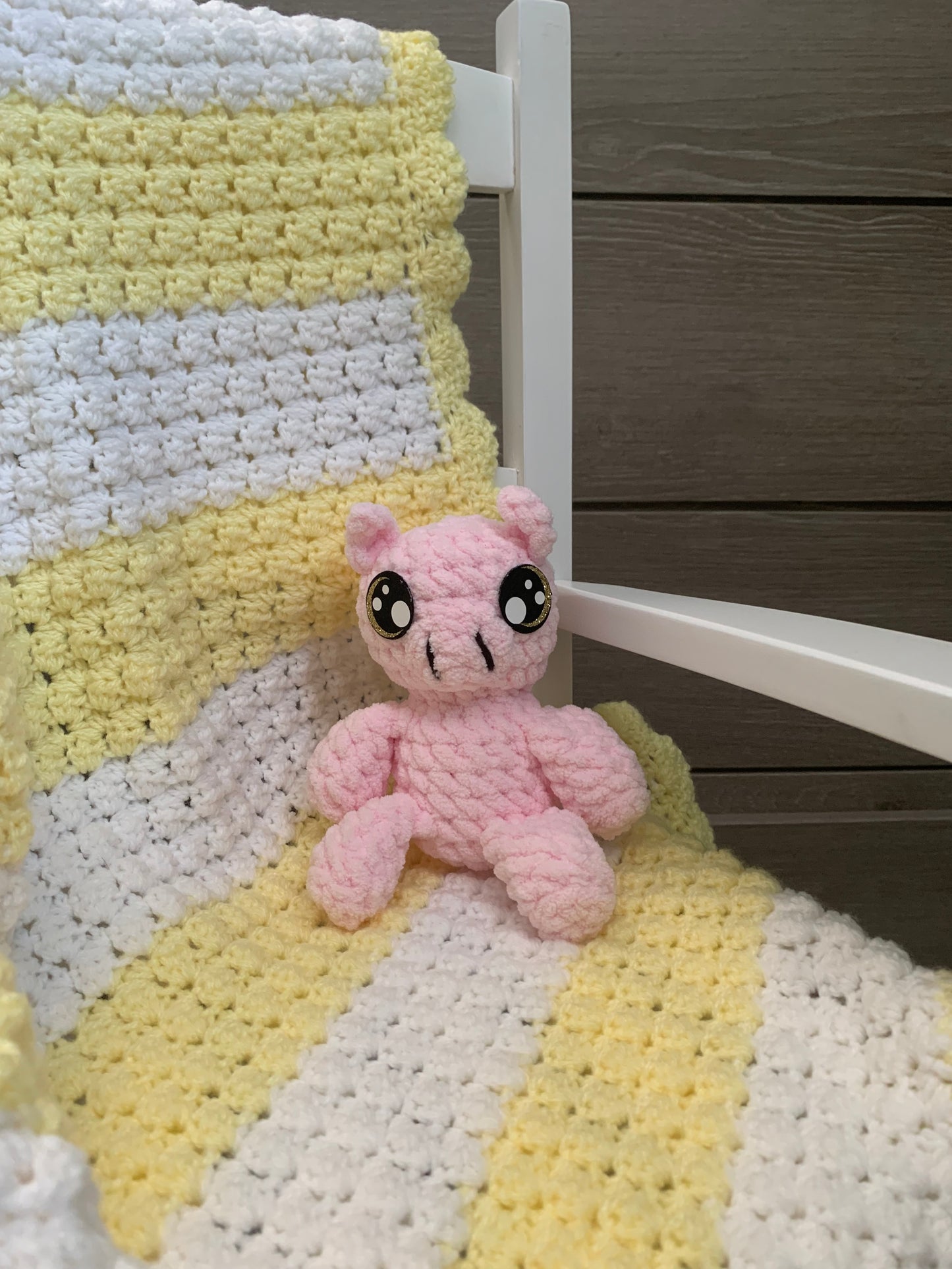 Sweet Dreams Gift Set - Yellow Blanket with Pink Pig