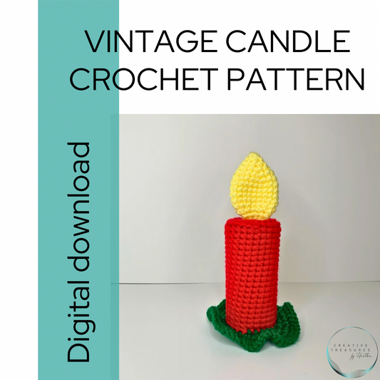 Vintage Candle printable crochet pattern