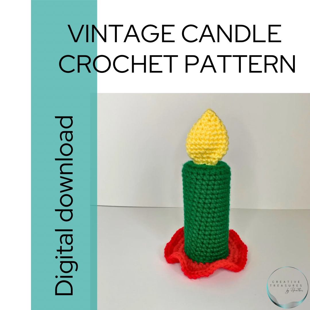 Vintage Candle printable crochet pattern