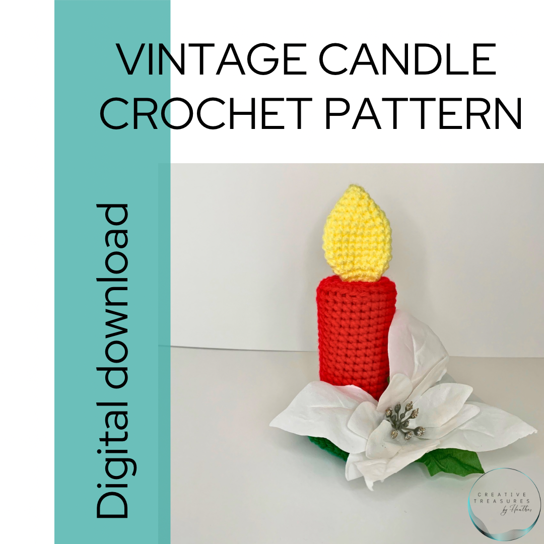 Vintage Candle printable crochet pattern