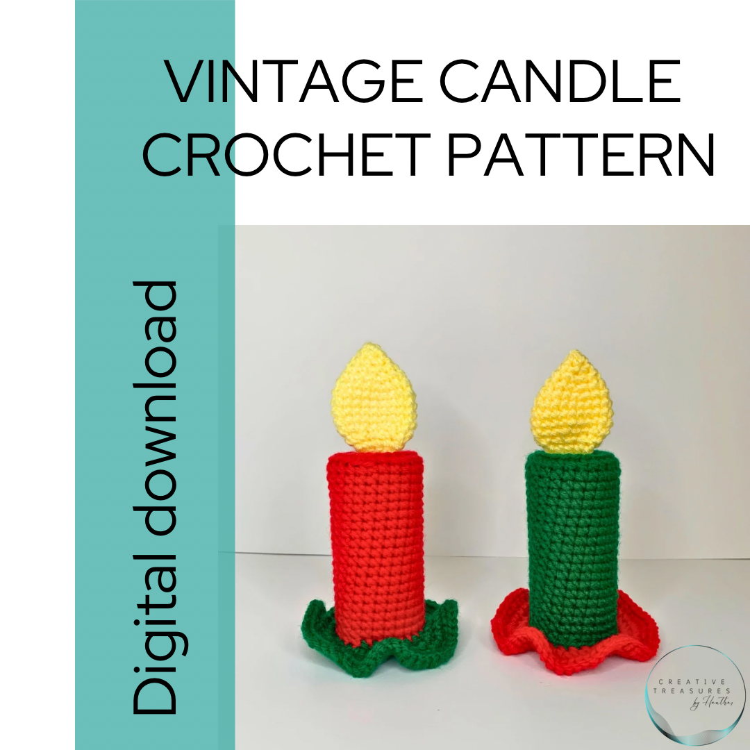 Vintage Candle printable crochet pattern