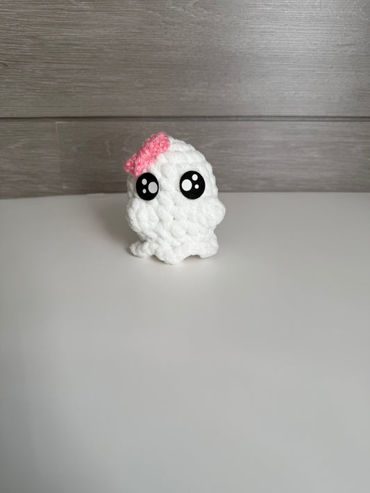Whisper the Ghost with pink bow