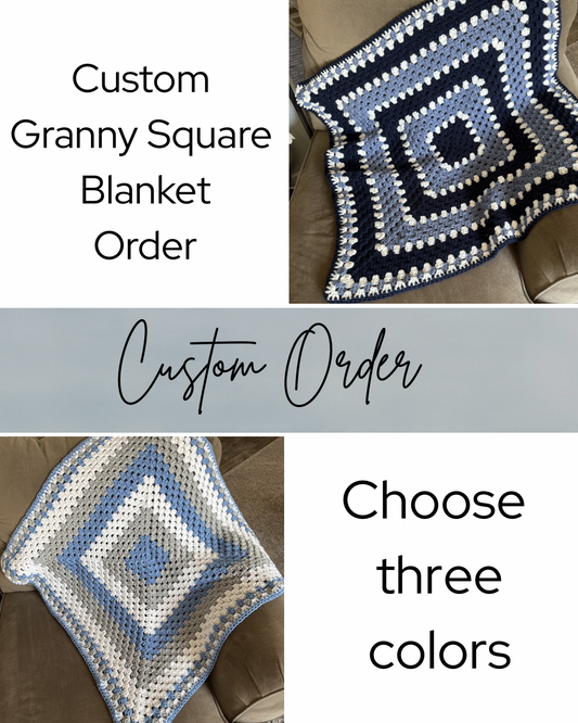 Custom blanket order, Personalized baby blanket, Baby Blanket, Custom Gift, Personalized Gift, Baby Shower Gift, Baby Gift, Granny Square Baby Blanket, Crib Blanket, Small Blanket, Car seat Blanket, Stroller Blanket, Blanket, Blanket Gift